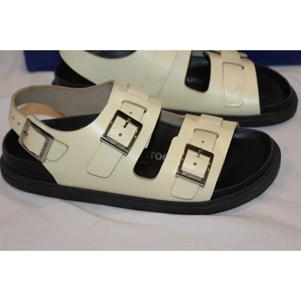 Birkenstock Women's Cannes Leather Exquisite Sandals Butter EU 36 NARROW NIB
